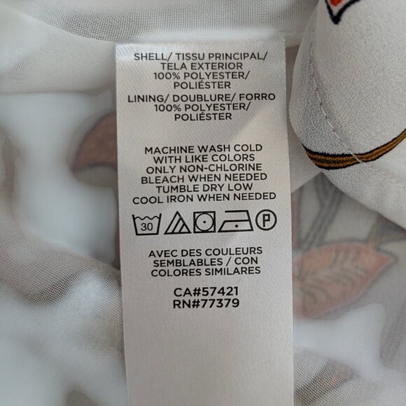 LOFT White Floral Flowy Lined Tank Top - Picture 7 of 7